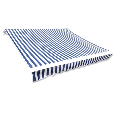 Luifeldoek 3x2,5 m canvas blauw en wit 1