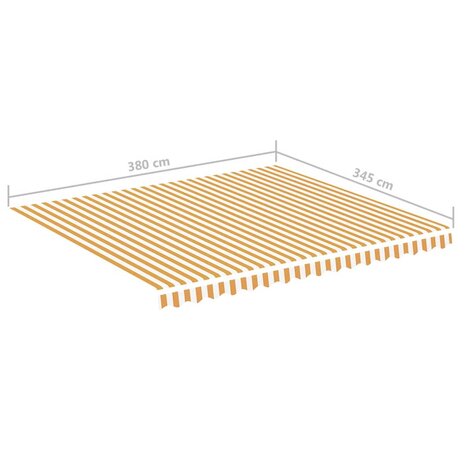 Vervangingsdoek voor luifel 4x3,5 m geel en wit 6