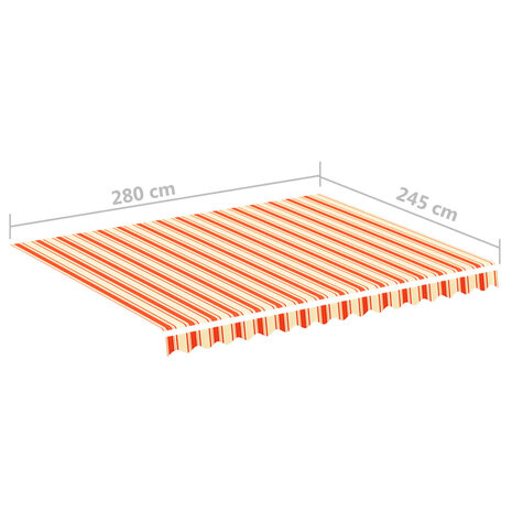 Vervangingsdoek voor luifel 3x2,5 m geel en oranje 6