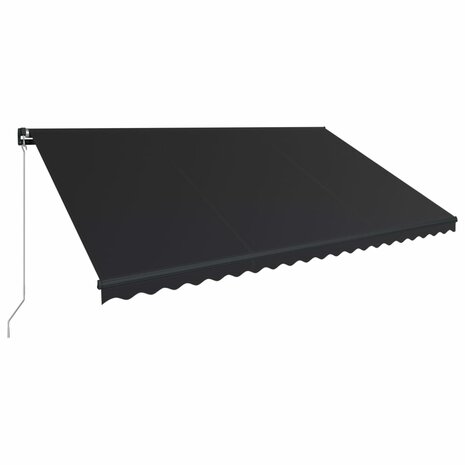 Luifel handmatig uittrekbaar met LED 500x300 cm antraciet 3