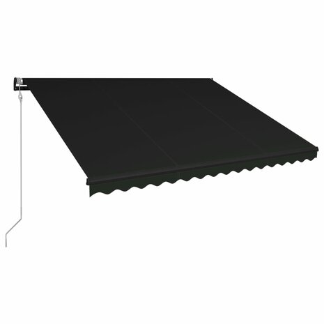 Luifel uittrekbaar met windsensor en LED 450x300 cm antraciet 3