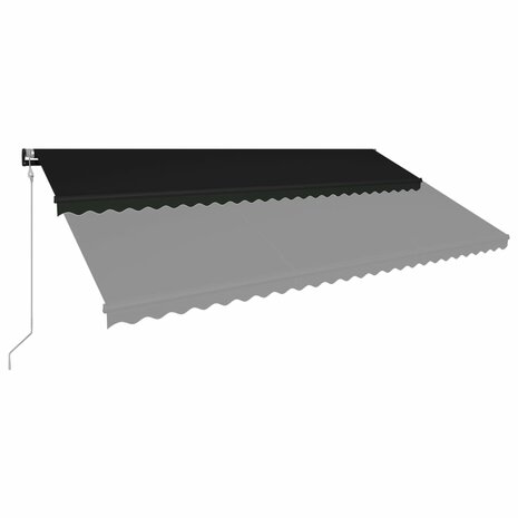 Luifel uittrekbaar met windsensor en LED 600x300 cm antraciet 4