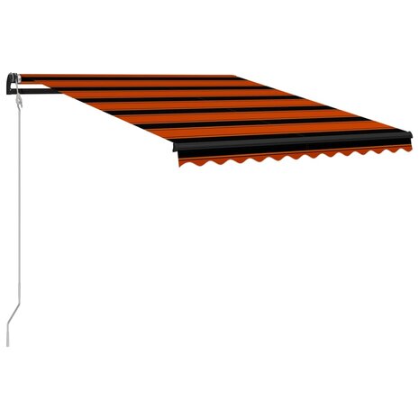 Luifel uittrekbaar met windsensor LED 300x250 cm oranje bruin 2