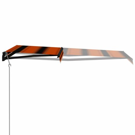 Luifel uittrekbaar met windsensor LED 300x250 cm oranje bruin 3