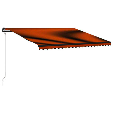 Luifel uittrekbaar met windsensor LED 500x300 cm oranje bruin 2