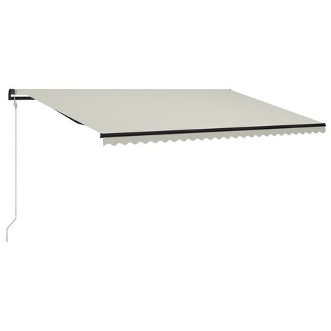 Luifel uittrekbaar met windsensor en LED 600x300 cm crème 2