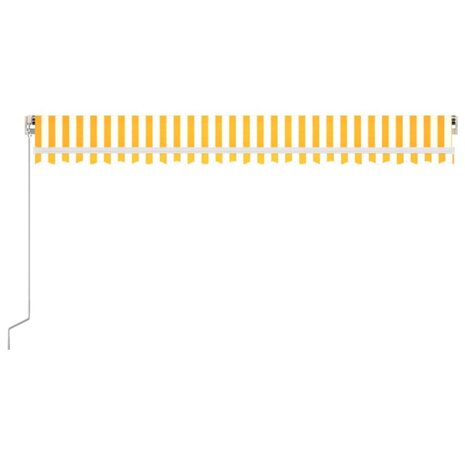 Luifel handmatig uittrekbaar met LED 500x350 cm geel en wit 4