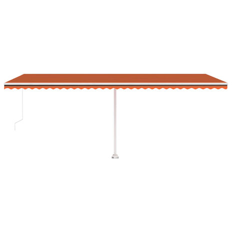 Luifel handmatig uittrekbaar met LED 600x350 cm oranje en bruin 4