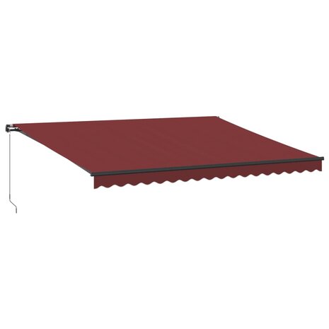 Luifel handmatig uittrekbaar 450x350 cm bordeauxrood 2