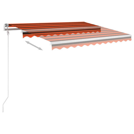 Luifel automatisch met LED windsensor 350x250 cm oranje bruin 3