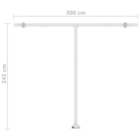 Luifel vrijstaand handmatig uittrekbaar 300x250 cm oranje bruin 11