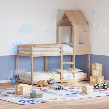 Kinderbedhuisje 60x99x139,5 cm massief grenenhout 1