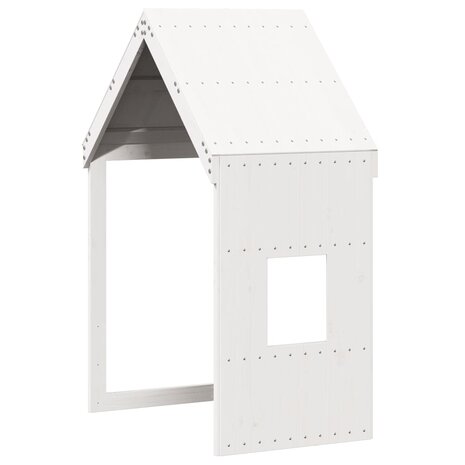 Kinderbedhuisje 60x99x139,5 cm massief grenenhout wit 2