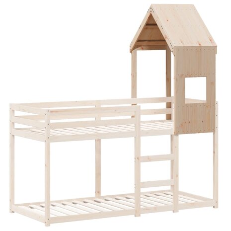 Kinderbedhuisje 55x99x139,5 cm massief grenenhout 3