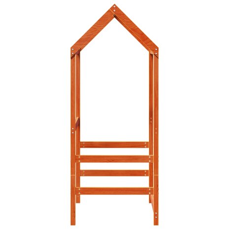 Kinderbedhuisje 108x70x176,5 cm massief grenenhout wasbruin 5