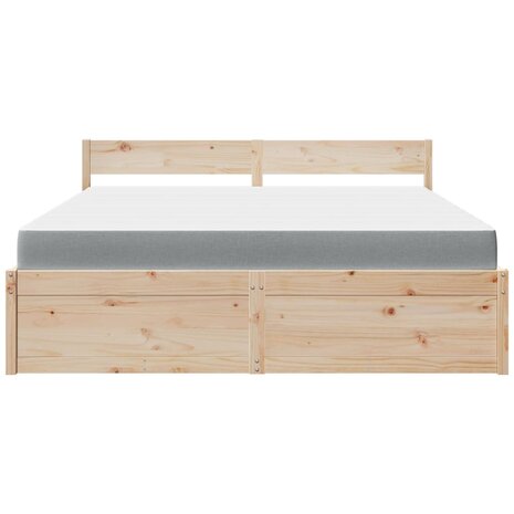 Bed met lades en matras massief grenenhout 180x200 cm 4