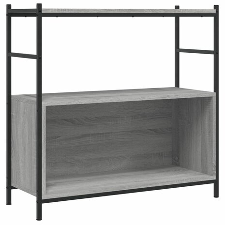 Boekenrek 80x30x78,5 cm bewerkt hout en ijzer grijs sonoma 2