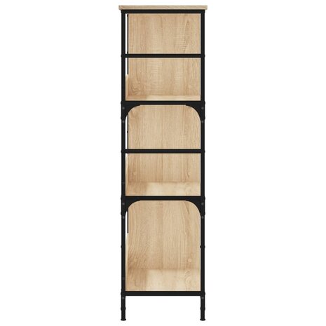 Boekenrek 78,5x33x117,5 cm bewerkt hout sonoma eikenkleurig 5