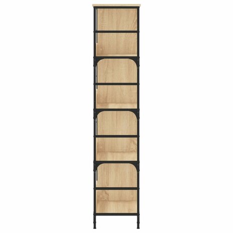 Boekenrek 78,5x33x153 cm bewerkt hout sonoma eikenkleurig 5