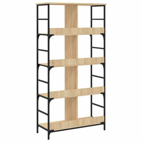 Boekenrek 78,5x33x153 cm bewerkt hout sonoma eikenkleurig 6