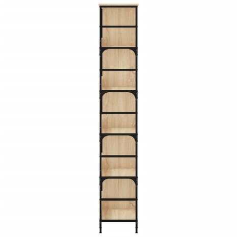 Boekenrek 78,5x33x188,5 cm bewerkt hout sonoma eikenkleurig 5