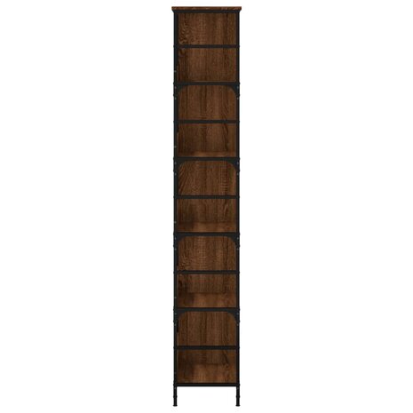 Boekenrek 78,5x33x188,5 cm bewerkt hout bruin eikenkleur 5