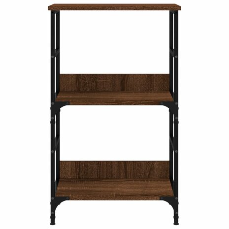 Boekenrek 50x33x82 cm bewerkt hout bruin eikenkleur 4