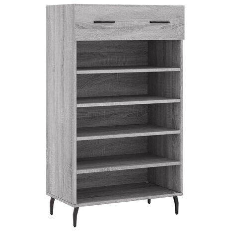 Schoenenkast 60x35x105 cm bewerkt hout grijs sonoma eikenkleur 2