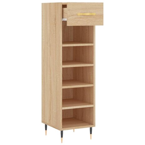 Schoenenkast 30x35x105 cm bewerkt hout sonoma eikenkleurig 5