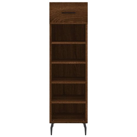 Schoenenkast 30x35x105 cm bewerkt hout bruin eikenkleur 6