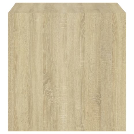 Wandkast 37x37x37 cm bewerkt hout wit en sonoma eikenkleurig 10