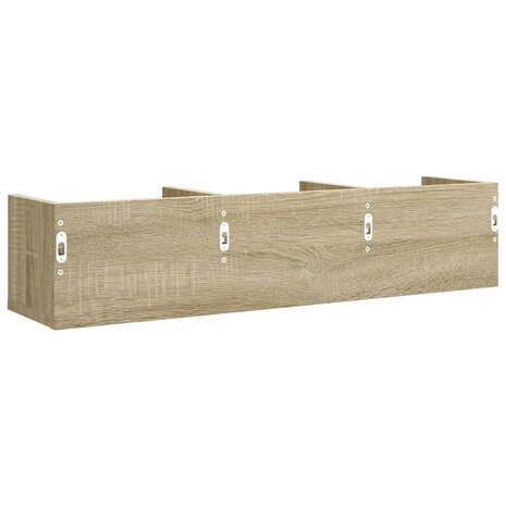 Wandkasten 2 st 75x18x16,5 cm bewerkt hout sonoma eikenkleurig 8