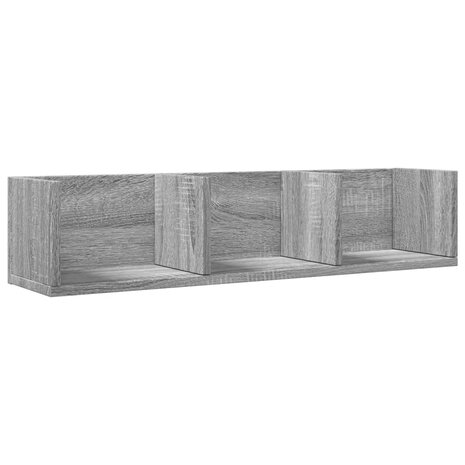 Wandkast 75x18x16,5 cm bewerkt hout grijs sonoma eikenkleurig 2