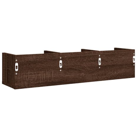 Wandkasten 2 st 75x18x16,5 cm bewerkt hout bruin eikenkleur 8