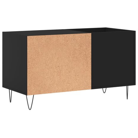 Platenkast 85x38x48 cm bewerkt hout zwart 6