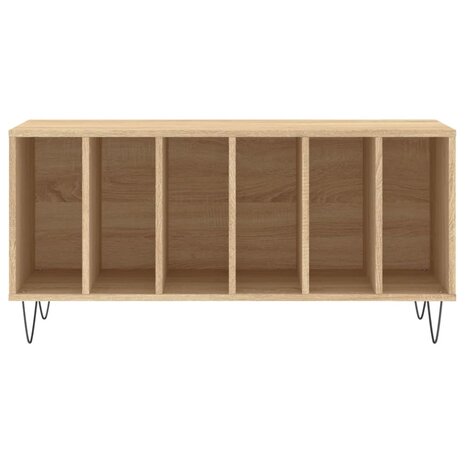 Platenkast 100x38x48 cm bewerkt hout sonoma eikenkleurig 4