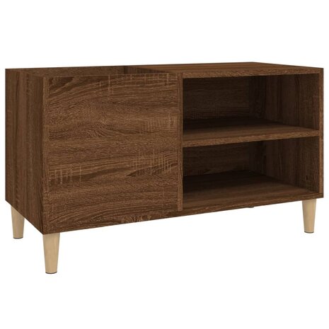 Platenkast 84,5x38x48 cm bewerkt hout bruin eikenkleur 2