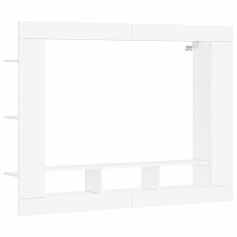 Tv-meubel 152x22x113 cm bewerkt hout wit 2