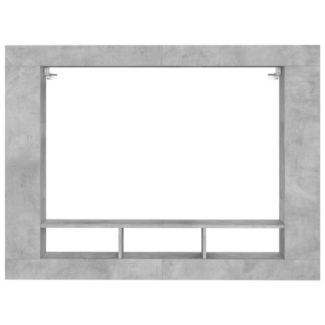 Tv-meubel 152x22x113 cm bewerkt hout betongrijs 4