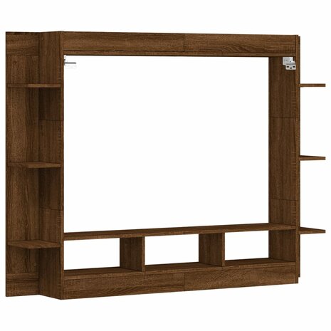 Tv-meubel 152x22x113 cm bewerkt hout bruin eikenkleur 6