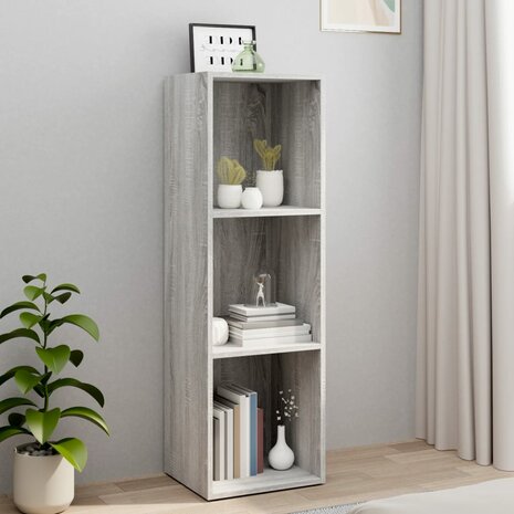 Boekenkast/tv-meubel 36x30x114 cm hout grijs sonoma eiken 1