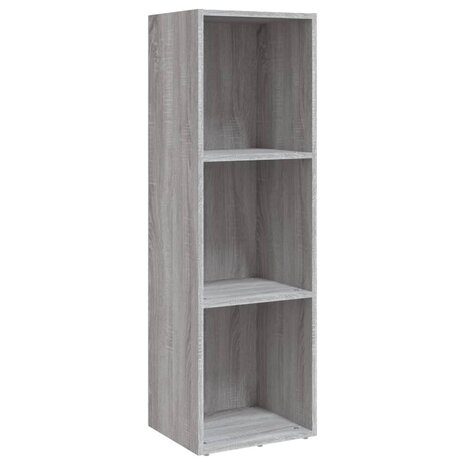 Boekenkast/tv-meubel 36x30x114 cm hout grijs sonoma eiken 2