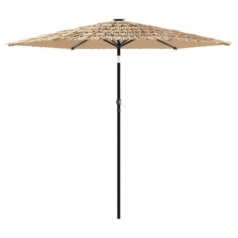 Parasol met stalen paal 223x223x213 cm bruin 2