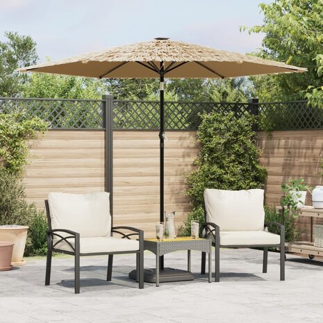 Parasol met stalen paal 268x268x226 cm bruin 1