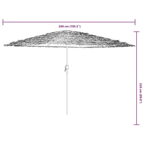 Parasol met stalen paal 268x268x226 cm bruin 11