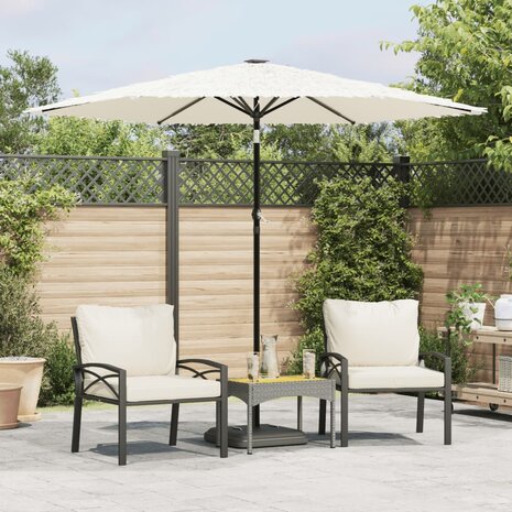 Parasol met stalen paal 268x268x226 cm wit 1