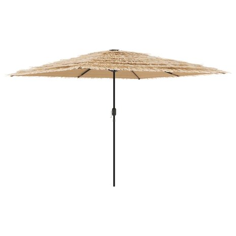 Parasol met stalen paal 288x288x225 cm bruin 2