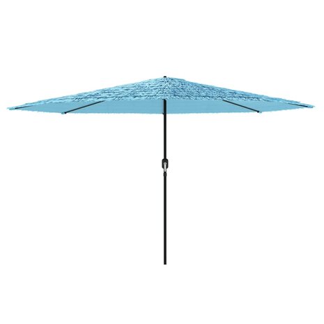 Parasol met stalen paal 388x388x248 cm blauw 3