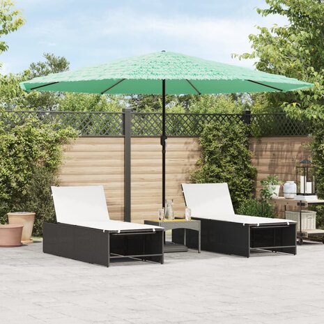 Parasol met stalen paal 388x388x248 cm groen 1