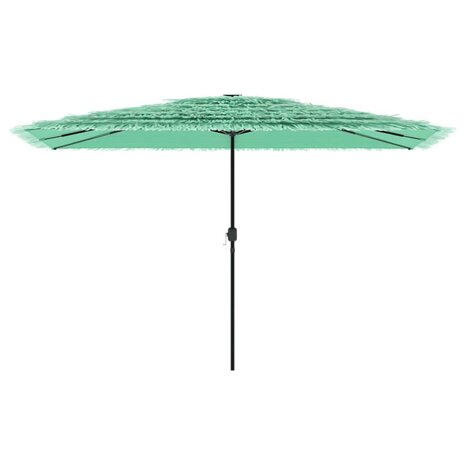 Parasol met stalen paal 388x388x248 cm groen 3